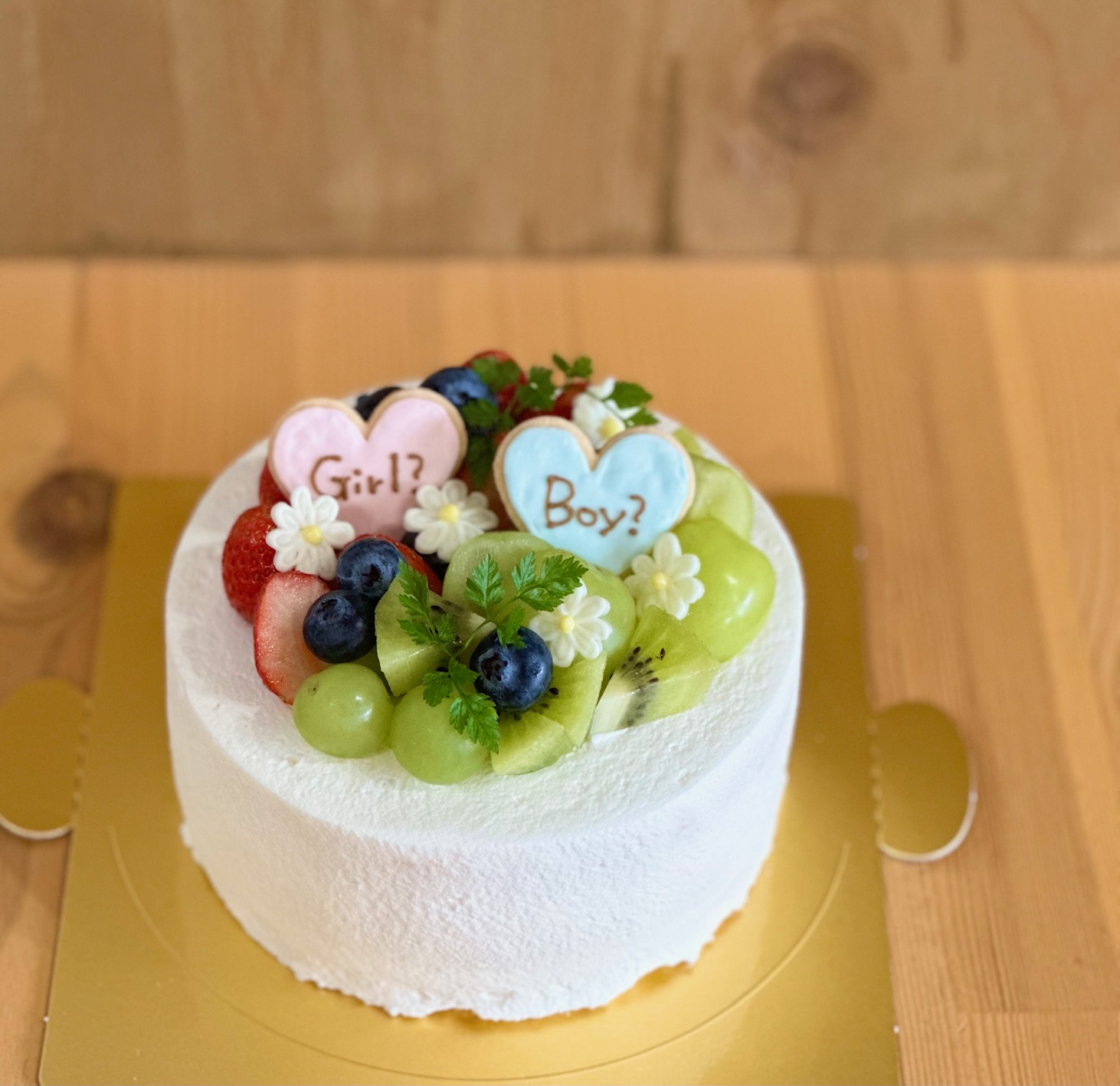 ジェンダーリビールケーキ - お菓子屋かるむ ｜三島・函南 